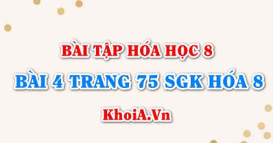 Bài 4 trang 75 SGK Hóa 8: Cách tính khối lượng và thể tích theo phương trình hóa học